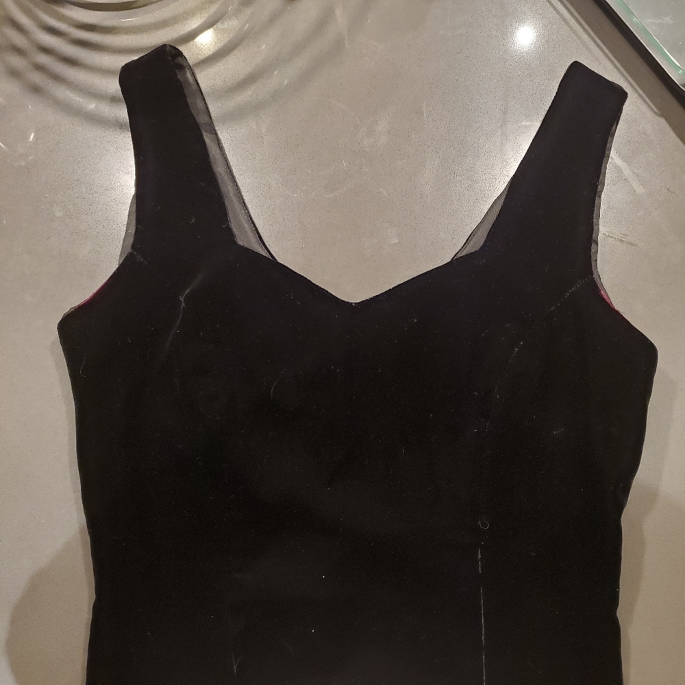 🖤SOLD🖤 Vintage sexy goth velvet 90s bustier mini dress le chateau y2k - Picture 12 of 15